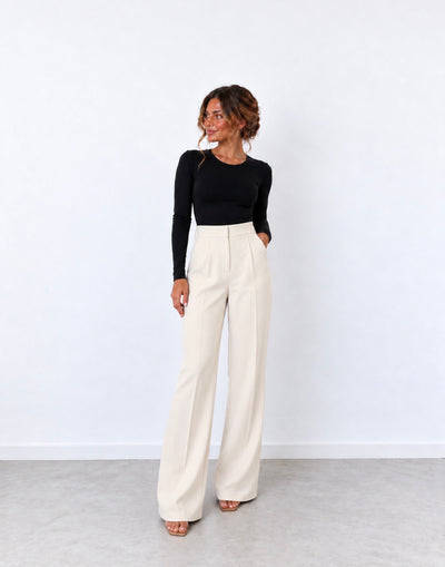 Pantalón Sastre Crudo de Pierna Ancha